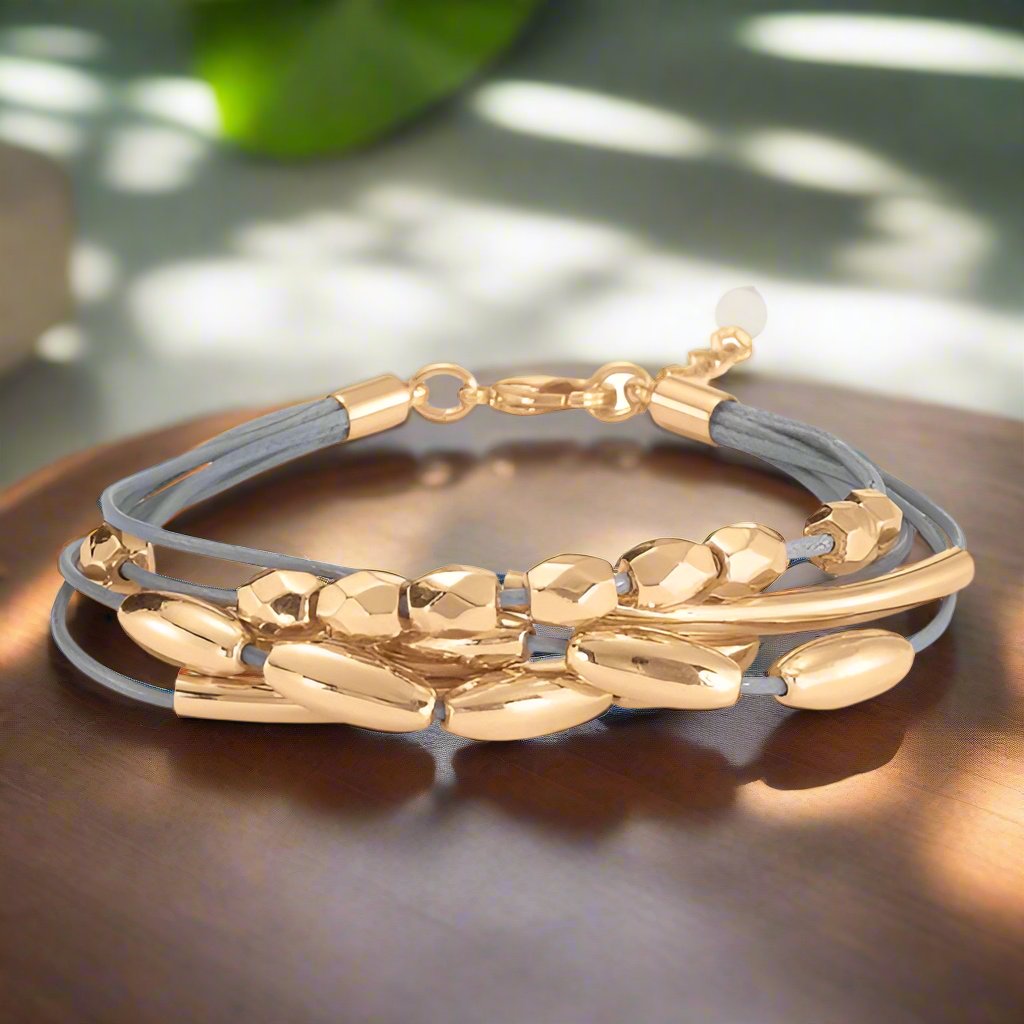 Cord and Metal Jewelry Set