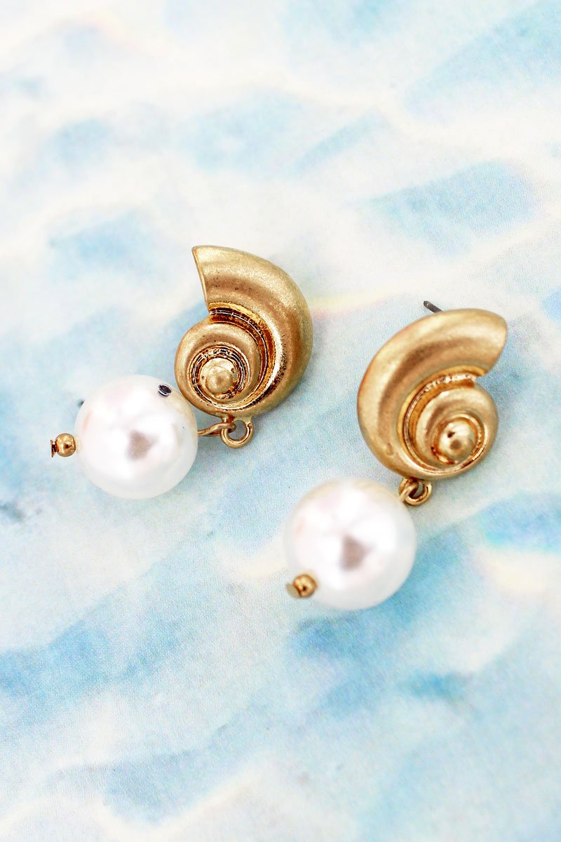 Nautilus Pearl Earrings