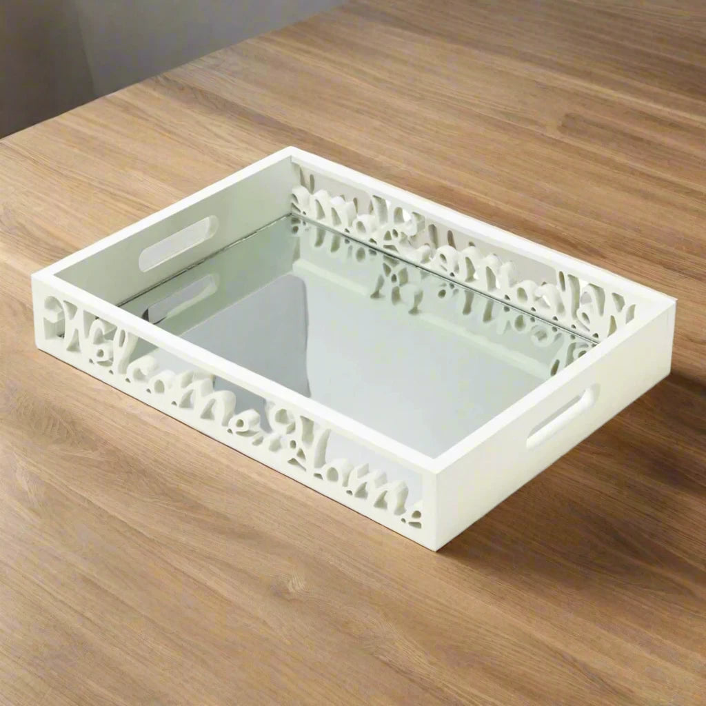 MIRROR TRAY - WELCOME HOME