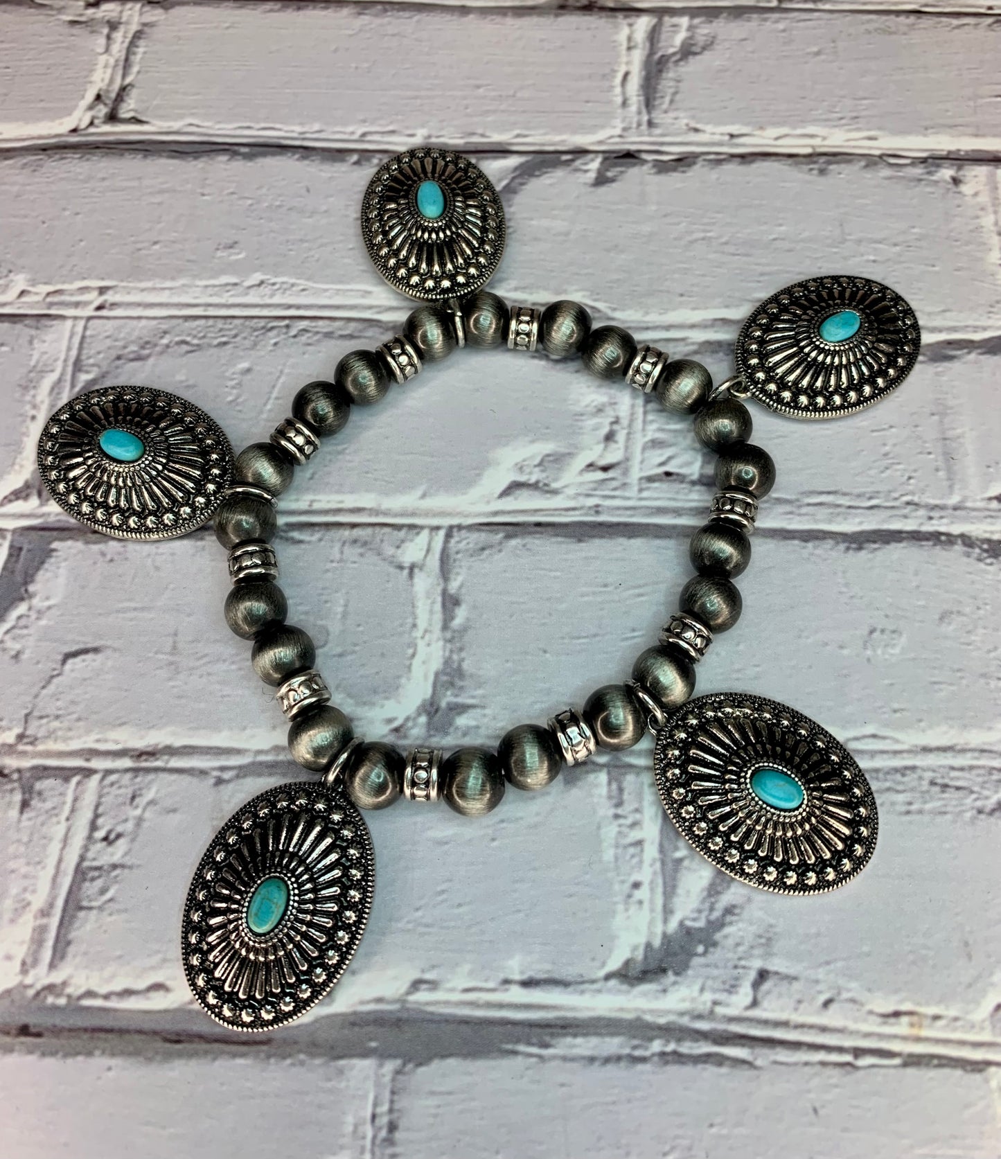 WESTERN TURQUOISE CONCHO BRACELET