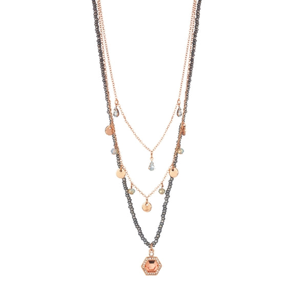 Hexagon Layered Necklace