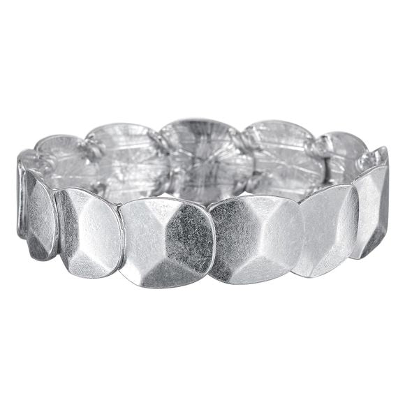 Sculptural Silvertone Jewelry Set