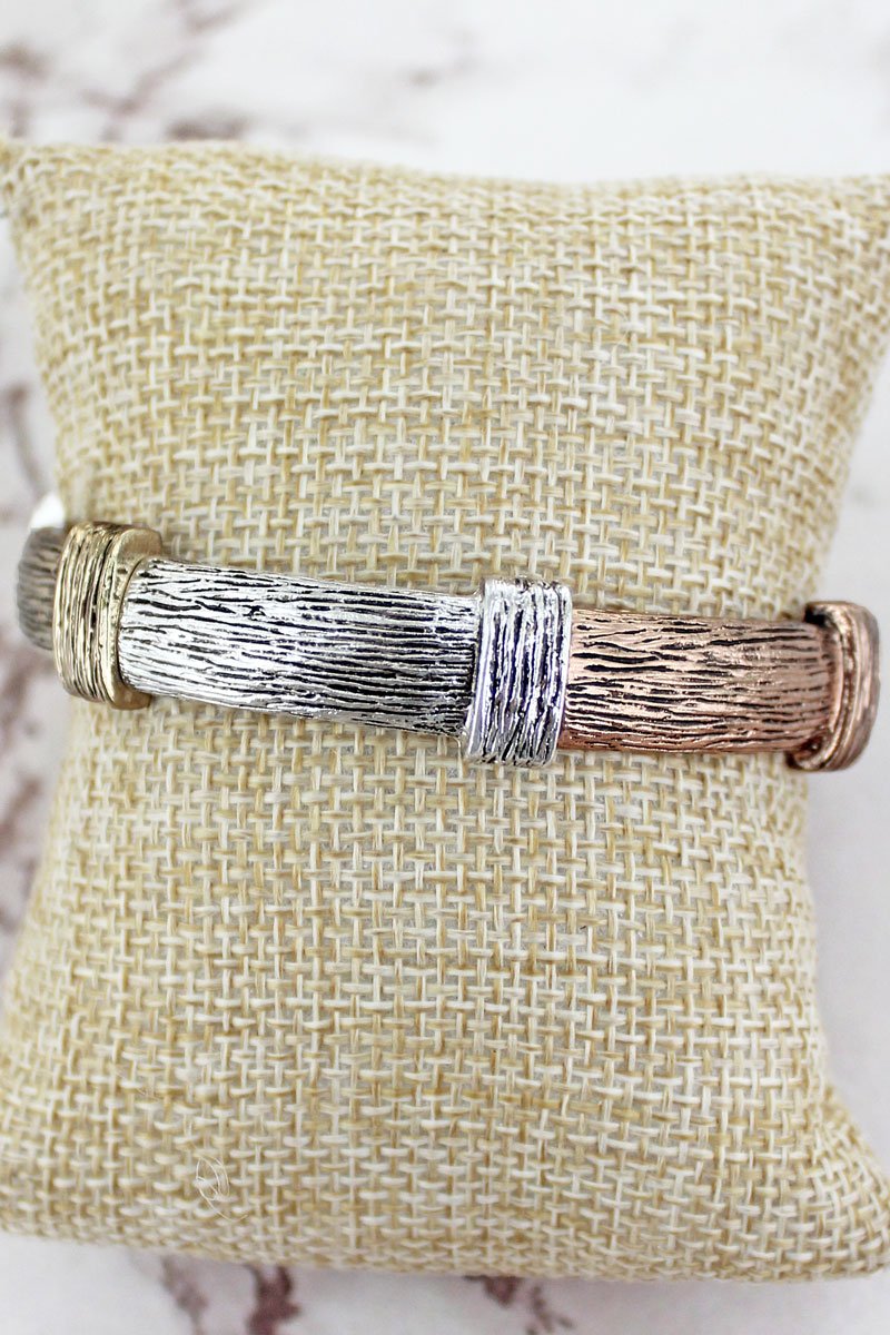 Multi-Tone Strand Stretch Bracelet