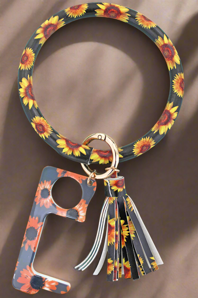 NO TOUCH STYLUS TASSEL BANGLE KEYCHAIN