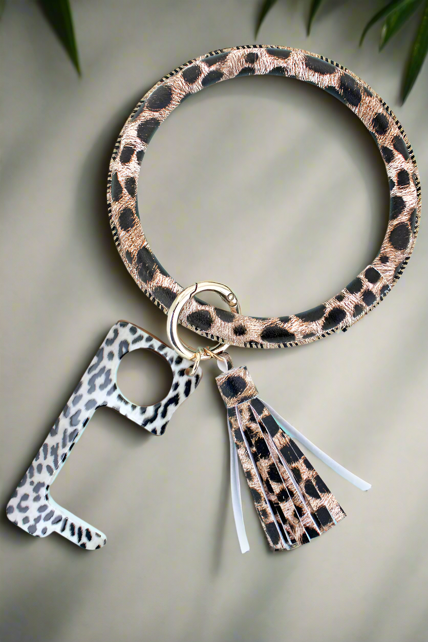 NO TOUCH STYLUS TASSEL BANGLE KEYCHAIN