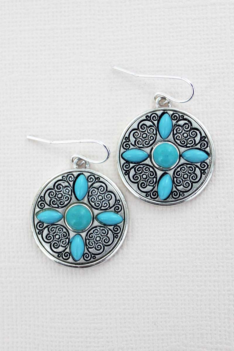 Western Dance Disk Earrings