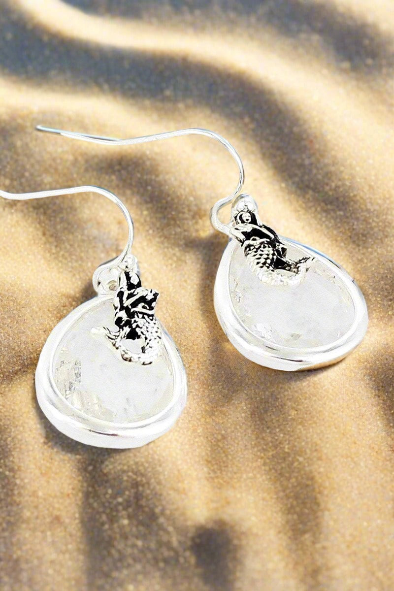 Silvertone Mermaid Earrings