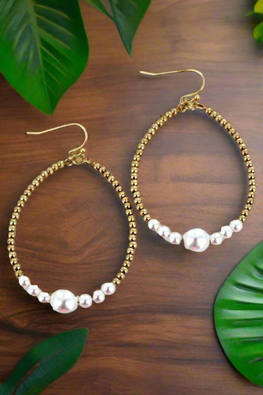 BEADED HOOP EARRINGS