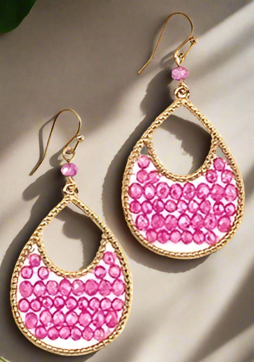 Dazzling Beaded Teardrop Earrings