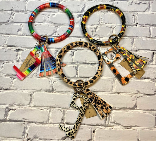 NO TOUCH STYLUS TASSEL BANGLE KEYCHAIN