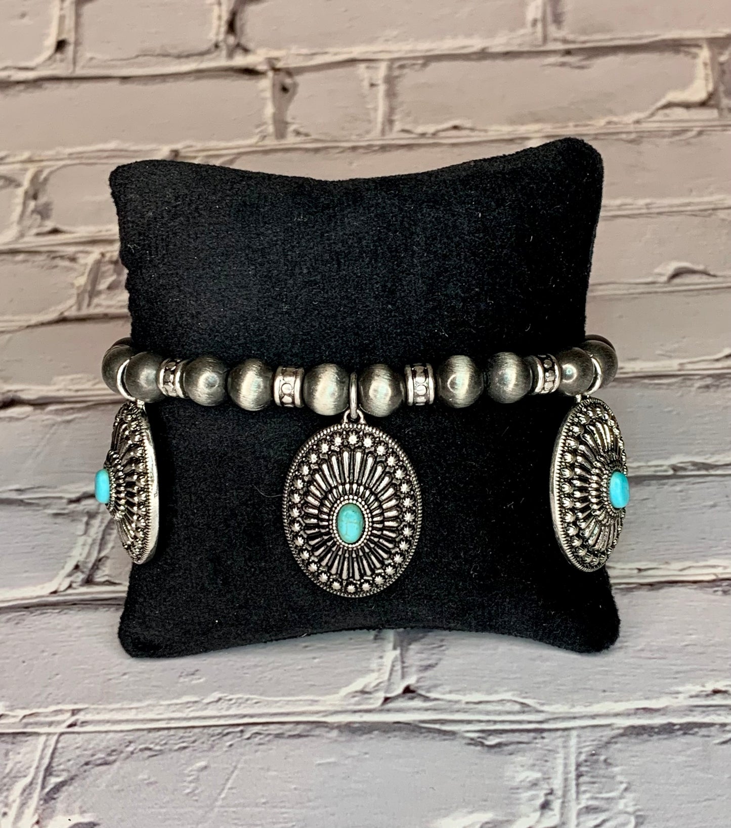 WESTERN TURQUOISE CONCHO BRACELET