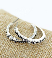 DAINTY DREAMS SILVERTONE HOOP EARRINGS