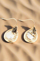 GOLDTONE MERMAID GEM TEARDROP EARRINGS