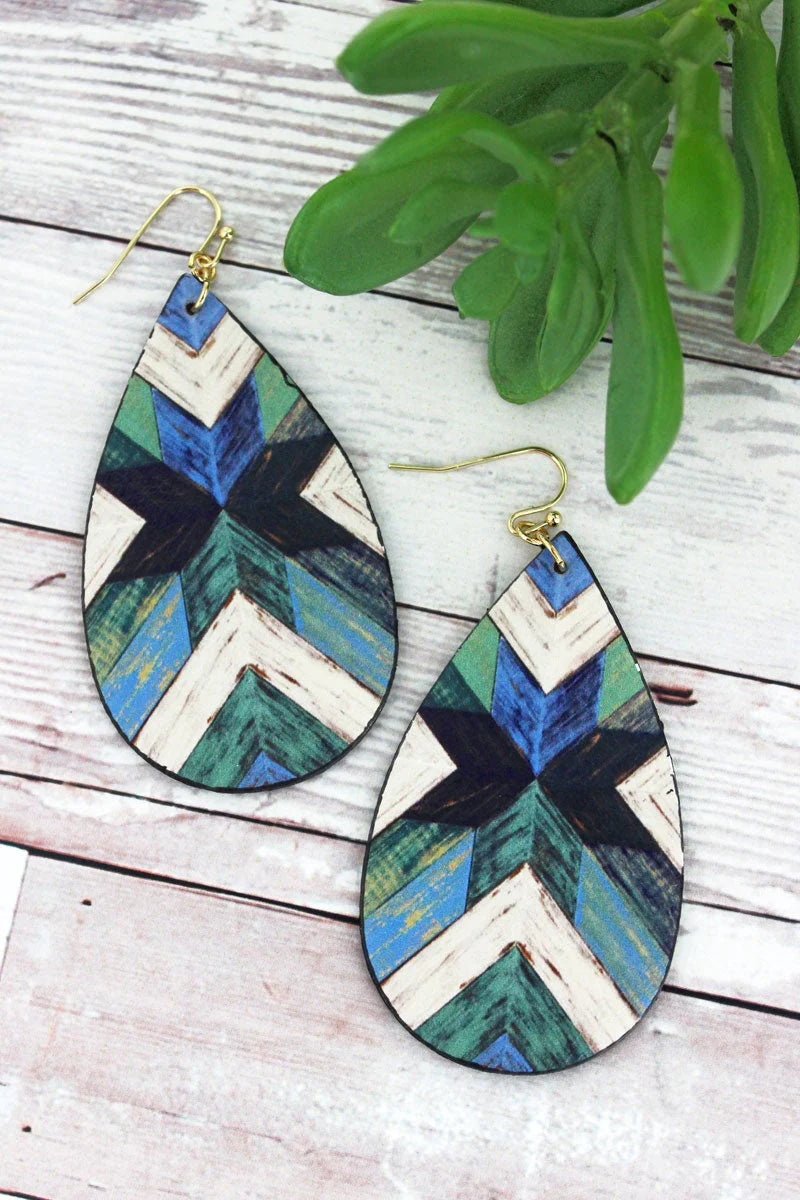 Blue Spruce Teardrop Earrings